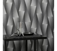 Guido Maria Kretschmer Wallpaper 3D Look Grey Silver Metallic (4,27£/1qm)