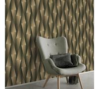 Guido Maria Kretschmer Wallpaper Abstract 3D Look Black Gold Metallic (4,27£/1qm