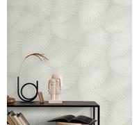 Guido Maria Kretschmer Wallpaper Fan Stripes Cream Grey 10525-38 (4,27£/1qm)