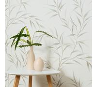 Guido Maria Kretschmer Wallpaper Leaves Floral Cream Turquoise (4,27£/1qm)