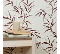 Guido Maria Kretschmer wallpaper leaves floral white red metallic (4,27£/1qm)