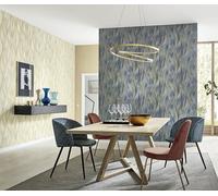 Guido Maria Kretschmer Wallpaper Vlies Leaves grey-blue 10148-44 (3,12£/1qm)