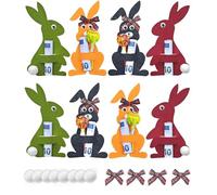 Guidre Upgrade Pack of 8 Easter Money Gifts Set, Easter Bunny Money Gift Cases with Eyes and Mouth, Packaging Easter Gifts with Banknotes/Sweets, Easter Gift for Children and Adults (B