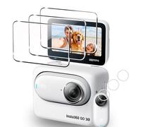 GuiGui DaMoWang Screen Protector for Camera Insta360 Go 3S Screen Protector 9H Hardness Tempered Glass (Pack of 2+2)