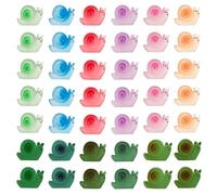 GUIJZSLTRG 100pcs Luminous Resin Mini Resin Snail Glow in the Dark Snail Figurine Luminous Miniature Snail Figures Portable Tiny Snail Toy Set for DIY Dollhouse Micro Garden Landscape Decor