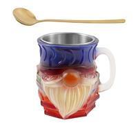GUIJZSLTRG 3D Painted Book Mug with Spoon Funny Novelty Reading Coffee Cup 15 Ounce Embossed Gradient Pattern Tea Cup Home Decor Gifts for Book Lovers Readers Teachers Literary Friends, Christmas
