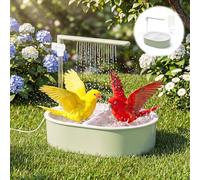 GUIJZSLTRG Automatic Bird Shower with Running Water, USB Powered Large Budgie Shower Bath Adjustable Water Flow Parrot Bathtub, Cage Accessories for Parakeet, Cockatiel, Parrot & Small Medium Birds