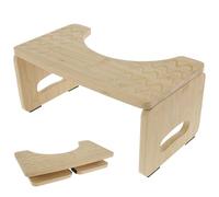 GUIJZSLTRG Bamboo Toilet Stool, Squatting Step Footstool, Foldable Potty Stool for Bathroom, Non-Slip Toilet Poo Stool Healthy Pooping Stool 300lbs Capacity Poop Foot Stool for Adults Elders and Kids