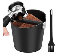 GUIJZSLTRG Coffee Knock Box 400ml Espresso Knocks Box Bin with Nonslip Base and Removal Metal Bar 12.5×12×10 cm Large Capacity Coffee Waste Containe Barista Accessories for Home Kitchen Cafe