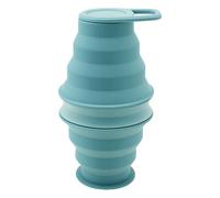 GUIJZSLTRG Collapsible Silicone Water Bottle 500ml Reusable Foldable Travel Bottle Leakproof Sports Bottles Outdoor Accessories for Gym Camping Hiking Running and Everyday Use(Dark Cyan)