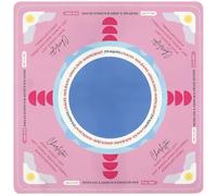 GUIJZSLTRG Large Size Mahjong Table Mat with Anti Slip Bottom 80x80cm Versatile Foldable Noise Reduction Mahjong Mat for Poker, Card Games, Board Games, Tile Game, and Dominoes(pink)