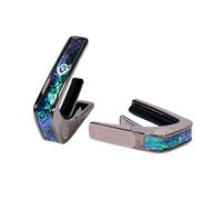 Guild Black Chrome Finish Capo - Blue Abalone w/G Shield
