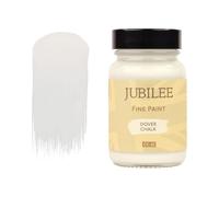 Guild Lane Jubilee Dover Chalk White Furniture Paint 60ml | Water-based multi-surface paint for wood, metal, glass, plastic and more; self-sealing with a smooth matt finish.