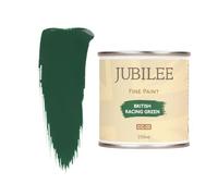 Guild Lane Jubilee Furniture Paint - British Racing Green 250ml - Multi-Surface Paint for Wood, Metal, Glass & More - Durable, Water-Based, Soft Sheen Finish - No Primer or Wax Needed