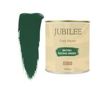 Guild Lane Jubilee Furniture Paint - British Racing Green 500ml - Multi-Surface Paint for Wood, Metal, Glass & More - Durable, Water-Based, Soft Sheen Finish - No Primer or Wax Needed