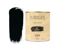 Guild Lane Jubilee Furniture Paint - Jet Black 500ml - Multi-Surface Paint for Wood, Metal, Glass & More - Durable, Water-Based, Soft Sheen Finish - No Primer or Wax Needed