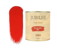 Guild Lane Jubilee Furniture Paint - Pillar Box Red 500ml - Multi-Surface Paint for Wood, Metal, Glass & More - Durable, Water-Based, Soft Sheen Finish - No Primer or Wax Needed