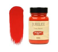 Guild Lane Jubilee Furniture Paint - Pillar Box Red 60ml - Multi-Surface Paint for Wood, Metal, Glass & More - Durable, Water-Based, Soft Sheen Finish - No Primer or Wax Needed