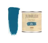 Guild Lane Jubilee Furniture Paint - Rail Blue 250ml - Multi-Surface Paint for Wood, Metal, Glass & More - Durable, Water-Based, Soft Sheen Finish - No Primer or Wax Needed