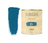 Guild Lane Jubilee Furniture Paint - Rail Blue 500ml - Multi-Surface Paint for Wood, Metal, Glass & More - Durable, Water-Based, Soft Sheen Finish - No Primer or Wax Needed