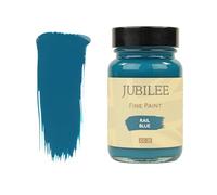 Guild Lane Jubilee Furniture Paint - Rail Blue 60ml - Multi-Surface Paint for Wood, Metal, Glass & More - Durable, Water-Based, Soft Sheen Finish - No Primer or Wax Needed