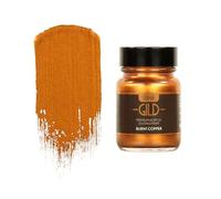 Guild Lane Super GILD Burnt Copper Acrylic Paint - High Pigment Metallic Enamel for Wood, Metal, Ceramics, Glass, Plastic, Canvas & More - Water-Based, Non-Tarnish Finish - 30ml