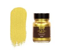 Guild Lane Super GILD Liquid Gold Acrylic Paint - High Pigment Metallic Enamel for Wood, Metal, Ceramics, Glass, Plastic, Canvas & More - Water-Based, Non-Tarnish Finish - 30ml