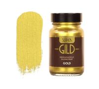 Guild Lane Super GILD Liquid Gold Acrylic Paint - High Pigment Metallic Enamel for Wood, Metal, Ceramics, Glass, Plastic, Canvas & More - Water-Based, Non-Tarnish Finish - 60ml