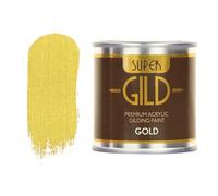 Guild Lane Super GILD Liquid Gold Paint 125ml High Pigment Metallic Gilding Enamel Gold Leaf Effect Paint for Furniture Wood Metal Glass Craft Water Based Non Tarnish Indoor Outdoor Use
