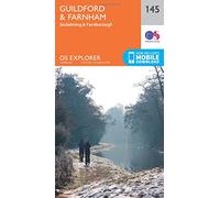 Guildford & Farnham Map | Godalming & Farnborough | Ordnance Survey | OS Explorer Map 145 | England | Walks | Hiking | Maps | Adventure