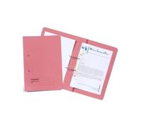 Exacompta Guildhall Transfer Spiral Pocket File Foolscap Pink Pack 25