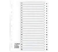 Exacompta - Ref MWDA-ZZ - Mylar Printed Indices - For Use WithA4 Documents, Pre-Punched, 160gsm White Card with Reinforced Plastic Tabs, FSC-Certified - 20-Part Dividers (A-Z)