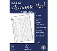 Guildhall Account Book GP6Z A4 6 Cash Columns 60 Pages 30 Sheets