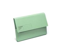 Guildhall Blue Angel Document Wallet Manilla Foolscap Half Flap 285Gsm Green (Pack 50) - Gdw1-Grnz