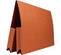 Guildhall Double Pocket Wallet 214-ORGZ A4, Foolscap Flap Manilla 315 gsm Landscape 38 (W) x 27 (D) x 14 (H) cm Orange Pack of 25