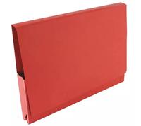 Exacompta Pocket Wallet Guildhall Full Flap 315gsm Foolscap 35mm Red Pack of 50