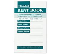 Guildhall Rent Books 136 week entry within 8 pages Contract Letting W99xH162mm Green Ref T42 [Pack 10]