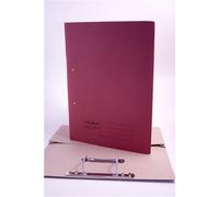 Exacompta - Ref 211/6005Z - Guildhall - Pocket Spiral File, 420gsm Heavyweight Manilla, Holds A4 & Foolscap Documents, Left Hand Pocket, Blue Angel Certified - Red, Pack of 25
