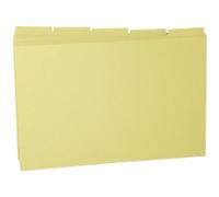 Guildhall Tabbed Folders Foolscap Yellow Manila 24 x 34.5 cm Pack of 100