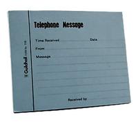 Guildhall Telephone Message Pad Not perforated 110Z Blue