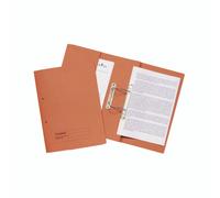 Exacompta Guildhall Transfer Spiral Pocket File 315gsm Foolscap OrangePack of 25
