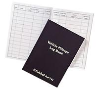 Exacompta Mileage Log Book Guildhall T43 - 60 pages, 14 entries per page, Black Vinyl, 149x104mm