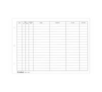 Guildhall Visitor Log Book Refill Pages A4 (Pack of 50) Loose Leaf Sheets for Office Reception Guest Register