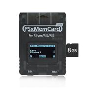 Guilekeys PSxMemCard Game Memory Card Compatible with PS2/PS1/PS One Console, 8GB MicroSD Card Include, Supports Firmware Upgrade, Unlimited Storage and Sd2psXtd, High Speed