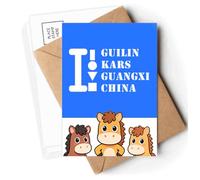 guilin kars xi china Postcards Envelopes Cards Mailing Year Horse