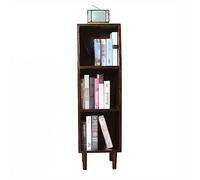 guiling-1986 DVD Shelf Organizer 3-Tier Vinyl Record Album Storage, Solid Wood Floor Standing Book Case CD Cabinet with Legs, for Living Room, Bedroom, Office CD Storage Rack