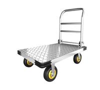 guiling-1986 Foldable Push Cart Heavy Duty Push Cart Dolly Large Foldable Moving Flatbed With 6'' Swivel Wheels