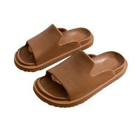guiling-1986 Shower Shoes Non-slip Slippers Indoor Home Home Middle-aged and Elderly Bathroom Shower Shoes Open-toe Sandals Bathroom Shower Slippers(Dark Khaki,42-43)