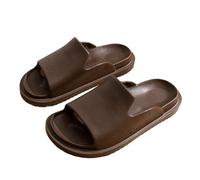 guiling-1986 Shower Shoes Non-slip Slippers Indoor Home Home Middle-aged and Elderly Bathroom Shower Shoes Open-toe Sandals Bathroom Shower Slippers(Bruin,42-43)