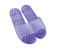 guiling-1986 Shower Shoes Women's Retro Transparent Slippers Non-Slip Plastic Shower Shoes Home Soft Bottom Sandal Slippers Indoor Outdoor Slippers Bathroom Shower Slippers(Purple,37)